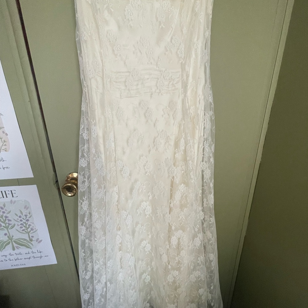 VTG Scott McClintock Lace Dress Sz 10 - Picture 3 of 12
